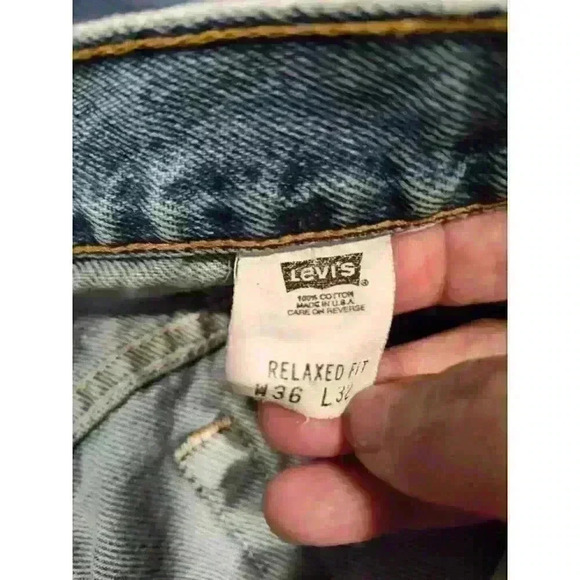 Vintage Levis 540 Jeans Mens 36W‎ x 32L  Medium Wash Blue Brown Tab Made In USA - Picture 2 of 10